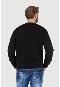 DSQUARED2 Czarna bluza męska z dużym neonowym logo icon, Rozmiar XXL. Kolor: czarny