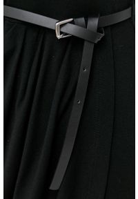 Liu Jo sukienka kolor czarny mini rozkloszowana. Kolor: czarny. Materiał: dzianina. Długość rękawa: długi rękaw. Typ sukienki: rozkloszowane. Długość: mini