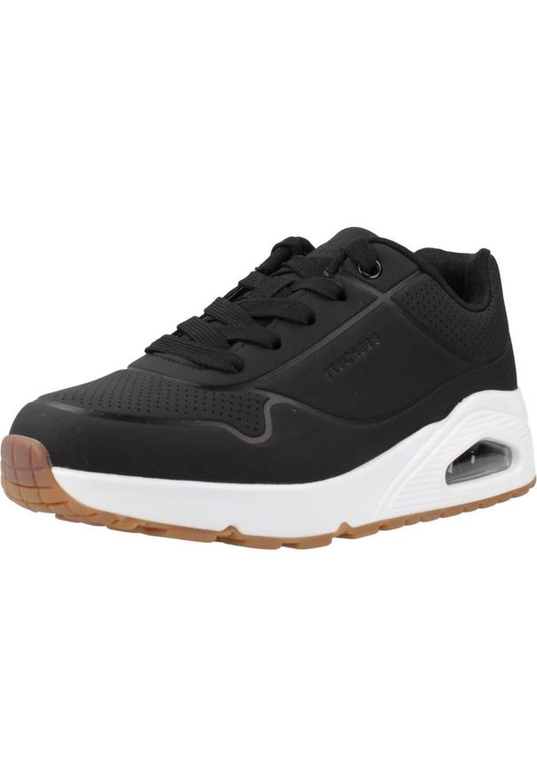 skechers - Buty SKECHERS UNO - STAND ON AIR Czarny. Okazja: na co dzień. Kolor: czarny. Materiał: syntetyk, tkanina. Sport: turystyka piesza