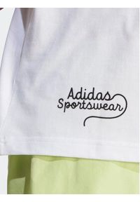 Adidas - adidas Polo Scribble Embroidery IA3160 Biały Loose Fit. Typ kołnierza: polo. Kolor: biały. Materiał: bawełna #6