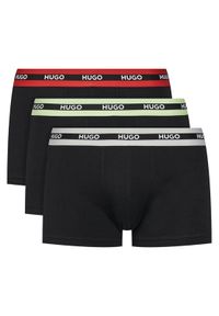 Hugo - HUGO Komplet 3 par bokserek 50492375 Czarny Regular Fit. Kolor: czarny. Materiał: bawełna