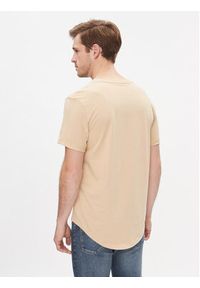 Calvin Klein Jeans T-Shirt Badge Turn Up Sleeve J30J323482 Beżowy Regular Fit. Kolor: beżowy. Materiał: bawełna #5