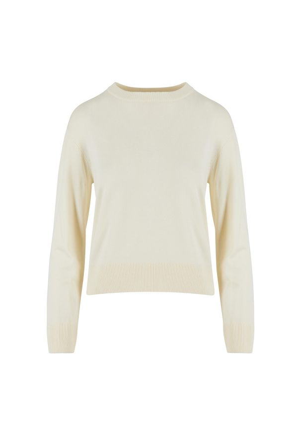 Sweter damski z okrągłym dekoltem Urban Classics. Kolor: biały. Materiał: materiał, polar. Sezon: zima