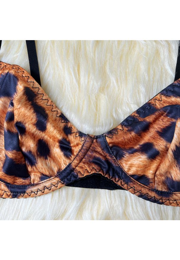 Intica - Zestaw bielizny sześcioczęściowy elegancki Antonella. Materiał: skóra, materiał