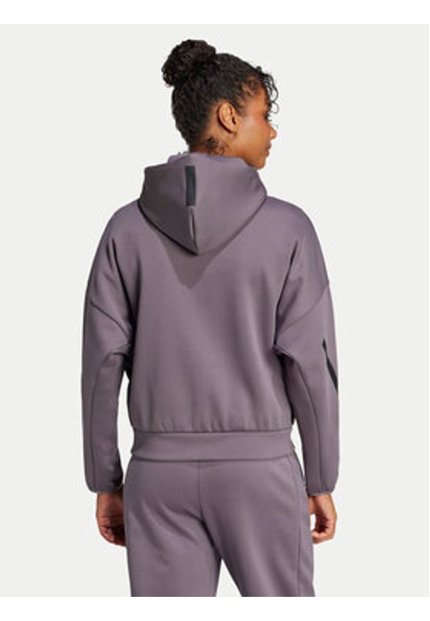 Adidas - adidas Bluza Z.N.E. JD5985 Szary Loose Fit. Kolor: szary. Materiał: bawełna