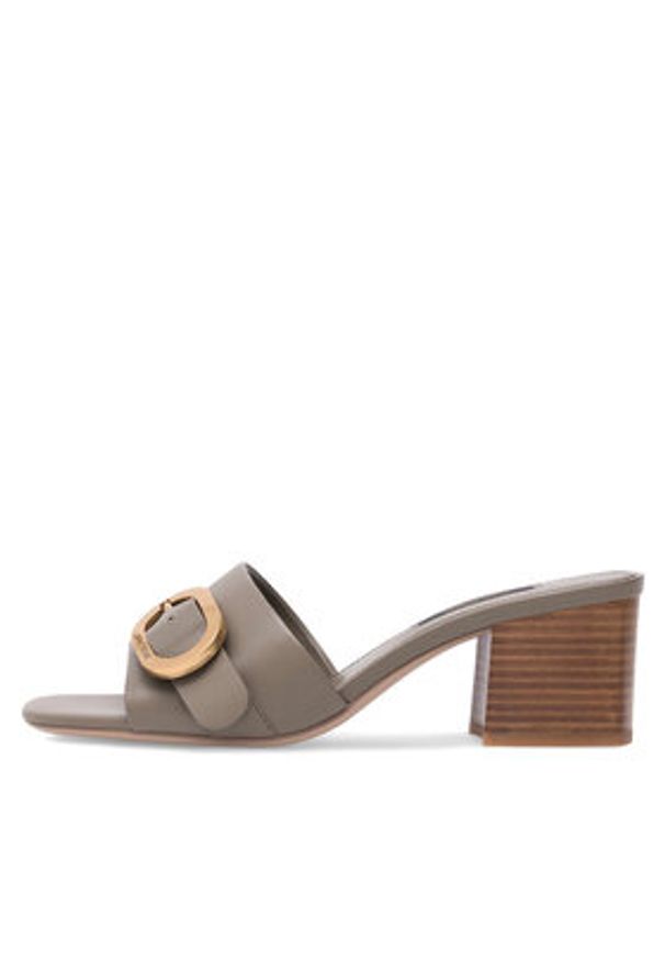 Gino Rossi Klapki VITA-V15595-15-1 Khaki. Kolor: brązowy. Materiał: skóra