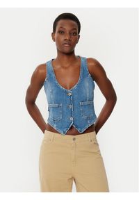 Hugo - HUGO Kamizelka Gardenia_B 50531700 Niebieski Slim Fit. Kolor: niebieski. Materiał: bawełna, jeans