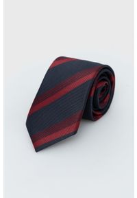 Jack & Jones - Krawat i poszetka. Kolor: czerwony. Materiał: materiał #2