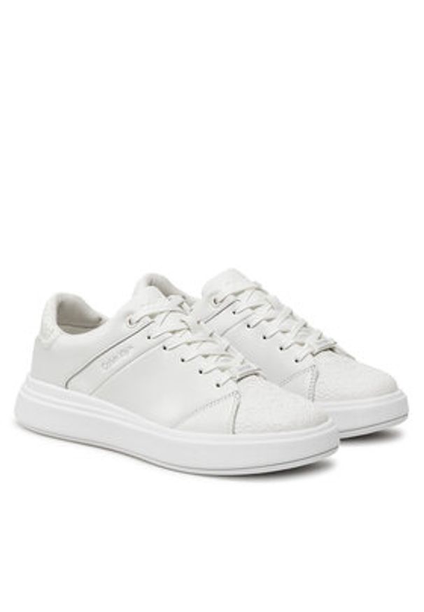 Calvin Klein Sneakersy HW0HW02218 Biały. Kolor: biały. Materiał: skóra