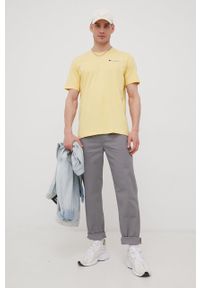 Lee spodnie REGULAR CHINO STEEL GREY męskie kolor szary w fasonie chinos. Kolor: szary. Materiał: tkanina, włókno #1