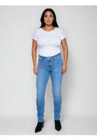 Big-Star - Jeansy damskie z wysokim stanem niebieskie Katrina High Waist 311. Stan: podwyższony. Kolor: niebieski. Styl: klasyczny, elegancki