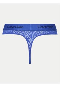 Calvin Klein Underwear Stringi 000QF7378E Niebieski. Kolor: niebieski. Materiał: syntetyk