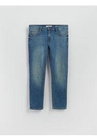 Reserved - Jeansy slim z efektem sprania - indigo jeans