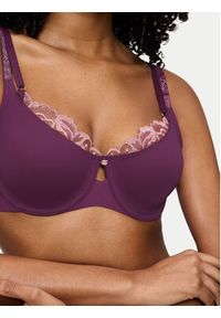 Triumph Biustonosz z fiszbiną Wild Gardenia Florale 10224872 Fioletowy. Kolor: fioletowy. Materiał: lyocell