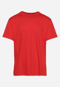 Born2be - Czerwona Koszulka T-Shirt z Bawełny Iladara. Kolor: czerwony. Materiał: bawełna #6