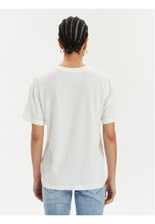 Lee T-Shirt 112350206 Écru Relaxed Fit. Materiał: bawełna