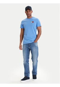 Tommy Jeans T-Shirt DM0DM20740 Niebieski Slim Fit. Kolor: niebieski. Materiał: bawełna #4