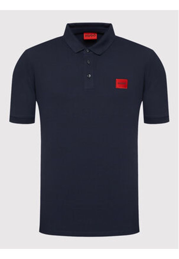 Hugo Polo Dereso222 50466202 Granatowy Slim Fit. Typ kołnierza: polo. Kolor: niebieski. Materiał: bawełna