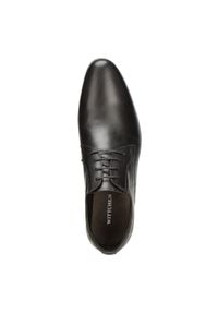 Wittchen - Męskie derby skórzane z gumką. Nosek buta: otwarty. Kolor: czarny. Materiał: skóra. Styl: klasyczny, elegancki #4