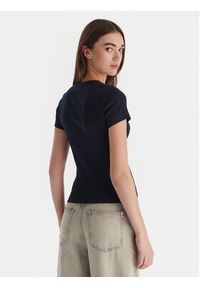 Tommy Jeans T-Shirt Badge DW0DW17881 Granatowy Slim Fit. Kolor: niebieski. Materiał: bawełna #3