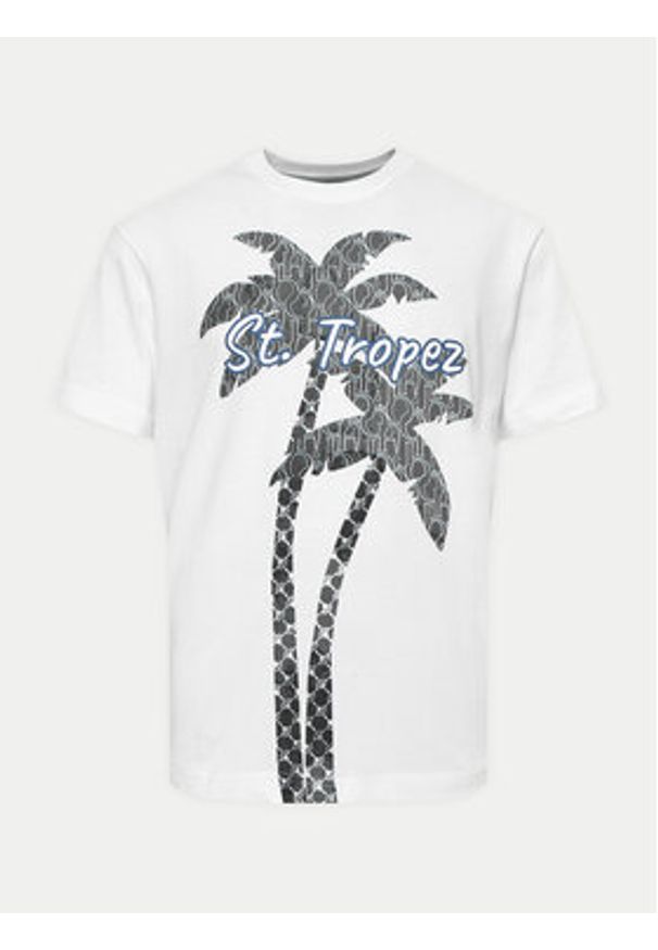 JOOP! T-Shirt 34Bardo 30041249 Beżowy Modern Fit. Kolor: beżowy. Materiał: bawełna