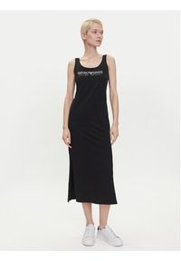 Emporio Armani Underwear Sukienka codzienna EW000494 AF10881 UC001 Czarny Regular Fit. Okazja: na co dzień. Kolor: czarny. Materiał: bawełna. Typ sukienki: proste. Styl: casual