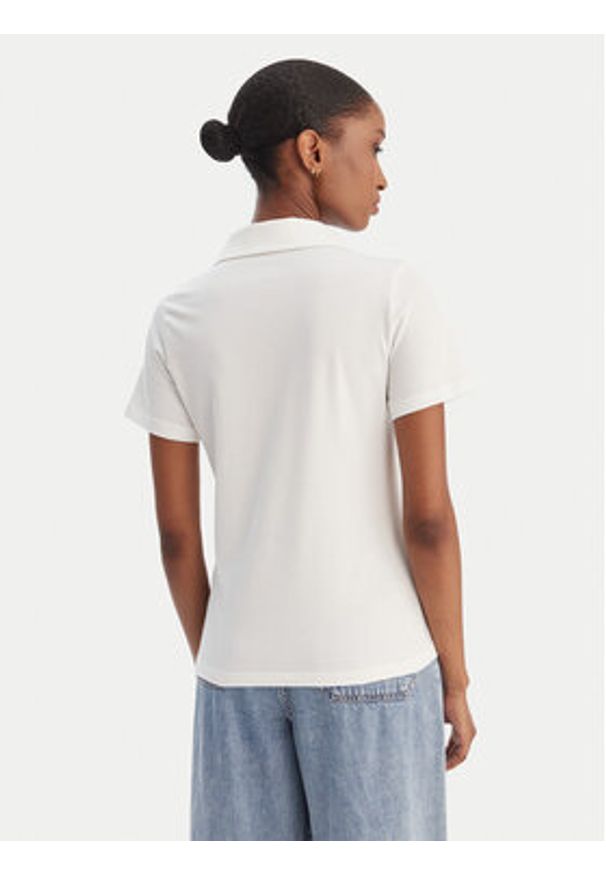 Marella Polo Onirica 2615951011 Biały Regular Fit. Typ kołnierza: polo. Kolor: biały. Materiał: bawełna