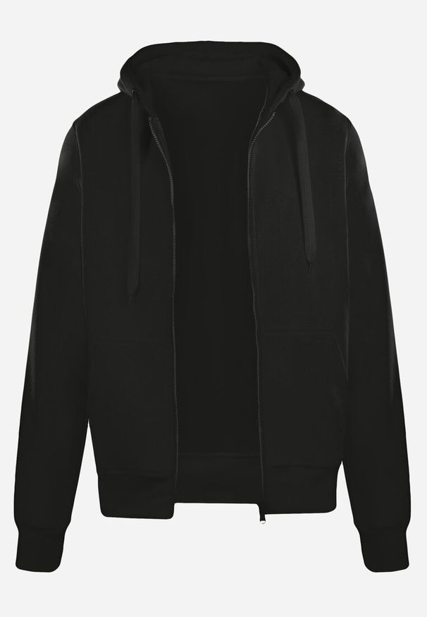 Renee - Czarna Bluza z Kapturem Zapinana na Suwak Edan. Okazja: na co dzień. Typ kołnierza: kaptur. Kolor: czarny. Materiał: jeans. Długość rękawa: długi rękaw. Długość: długie. Styl: sportowy, klasyczny, elegancki, casual