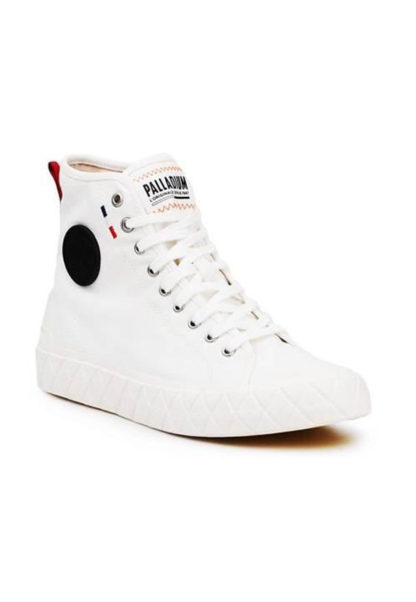 Buty do chodzenia unisex Palladium Palla Ace Cvs Mid. Zapięcie: sznurówki. Kolor: biały. Materiał: guma, syntetyk, materiał. Szerokość cholewki: normalna. Sport: turystyka piesza