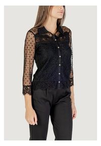 Morgan Bluzka 252-TEREZA Czarny Slim Fit. Kolor: czarny. Materiał: syntetyk #3