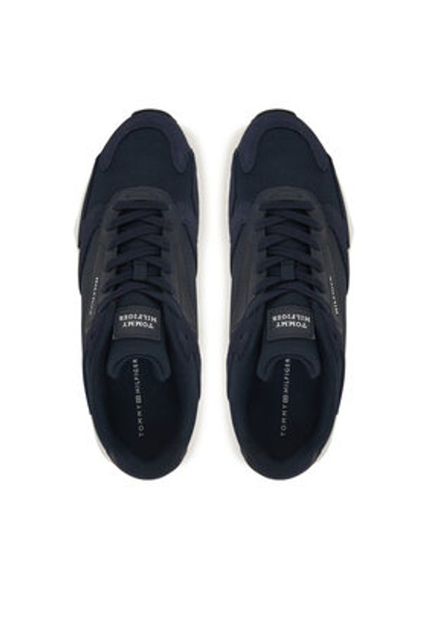 TOMMY HILFIGER - Tommy Hilfiger Sneakersy Outdoor Runner Mix FM0FM05574 Granatowy. Kolor: niebieski. Materiał: zamsz, skóra. Sport: outdoor
