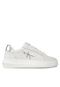 Calvin Klein Jeans Sneakersy YW0YW01224 Biały. Kolor: biały. Materiał: skóra