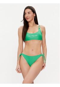 Karl Lagerfeld - KARL LAGERFELD Dół od bikini 241W2206 Zielony. Kolor: zielony. Materiał: syntetyk