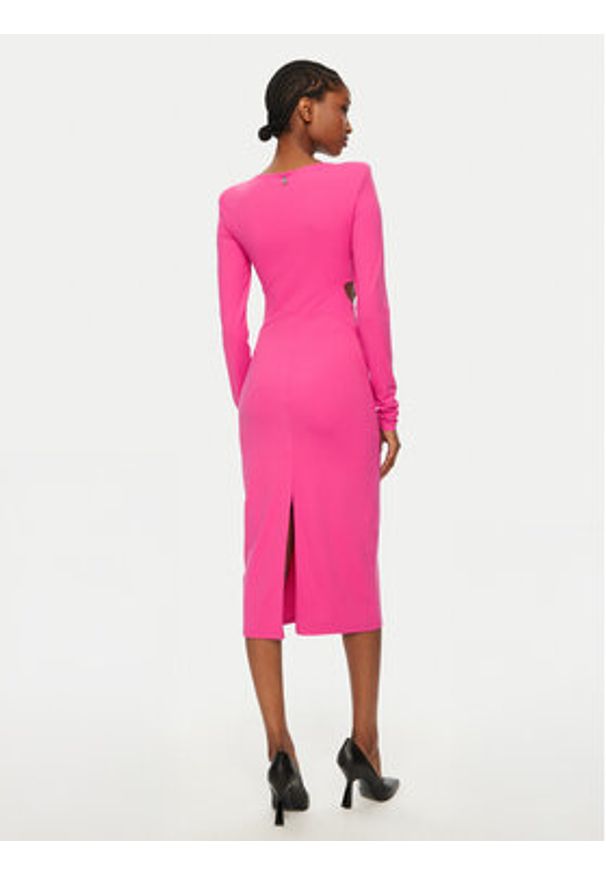 Patrizia Pepe Sukienka koktajlowa 8A1454/J129-R846 Różowy Slim Fit. Kolor: różowy. Materiał: syntetyk. Styl: wizytowy