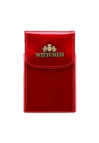 Wittchen - Etui na wizytówki ze skóry lakierowanej pionowe czerwone. Kolor: czerwony. Materiał: lakier, skóra
