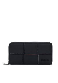 Desigual Duży Portfel Damski 25SAYP47 Czarny. Kolor: czarny. Materiał: skóra