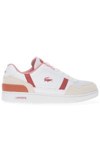 Buty Lacoste T-Clip 124 6 SUJ 747SUJ0015-B53 - białe. Kolor: biały. Materiał: guma, poliester, syntetyk, skóra, tkanina. Szerokość cholewki: normalna