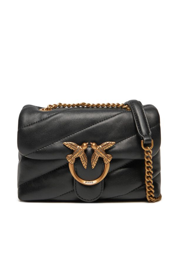 Pinko Torebka Love Baby Puff C PE 23 PLTT 100040 A0F2 Czarny. Kolor: czarny. Materiał: skórzane