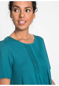 bonprix - T-shirt o trapezowym kroju, krótki rękaw. Kolor: niebieski. Długość rękawa: krótki rękaw. Długość: krótkie #3