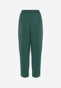 Renee - Zielone Spodnie o Luźnym Fasonie ze Sznurkiem i Gumką w Talii Enivea. Okazja: na co dzień. Kolor: zielony. Styl: elegancki, casual #2