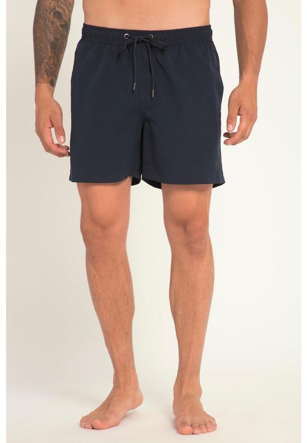 JAY-PI - Męskie Szorty kąpielowe Odzież plażowa dwupak elastyczny pas. Kolekcja: plus size. Kolor: czarny. Materiał: poliester, materiał