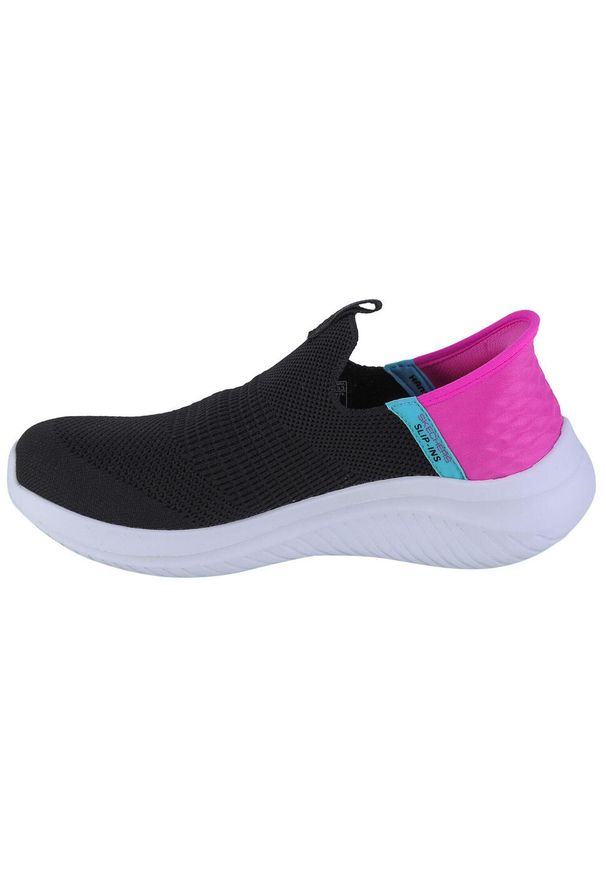 skechers - Buty sportowe Sneakersy dziewczęce, Slip-Ins Ultra Flex 3.0 - Fresh Time. Kolor: czarny. Sport: turystyka piesza