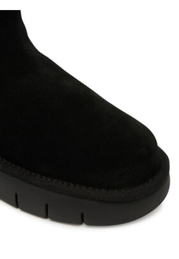 Mou Śniegowce MU.FW531037A Czarny. Kolor: czarny. Materiał: skóra, zamsz