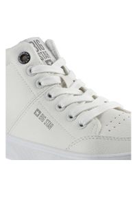 Big-Star - Białe Sneakersy Big Star Damskie Sportowe Buty. Kolor: biały. Materiał: skóra ekologiczna, futro, syntetyk. Szerokość cholewki: normalna. Styl: sportowy