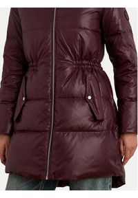 Lauren Ralph Lauren - LAUREN RALPH LAUREN Płaszcz zimowy 297P04101002 Bordowy Regular Fit. Kolor: czerwony. Materiał: syntetyk. Sezon: zima