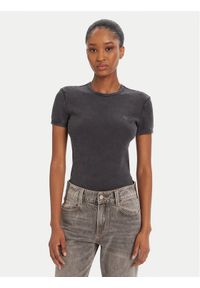 Miss Sixty T-Shirt 6S2SJ39400 Szary Slim Fit. Kolor: szary. Materiał: bawełna