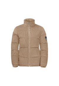 Kurtka zimowa damska Jack Wolfskin Nature Corduroy. Kolor: brązowy. Materiał: bawełna. Sezon: zima. Sport: turystyka piesza