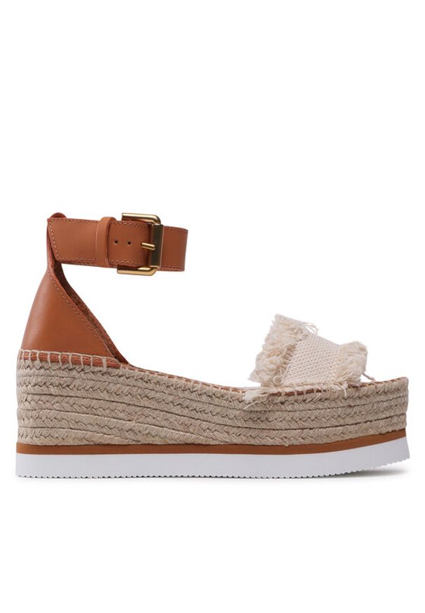 See By Chloé Espadryle SB32201B Brązowy. Kolor: brązowy. Materiał: skóra