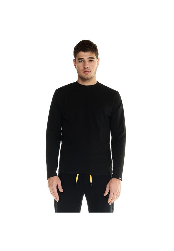 LEONE 1947 APPAREL - Męska koszulka Leone z długim rękawem Urban. Kolor: czarny. Materiał: tkanina. Długość rękawa: długi rękaw. Długość: długie. Sport: fitness