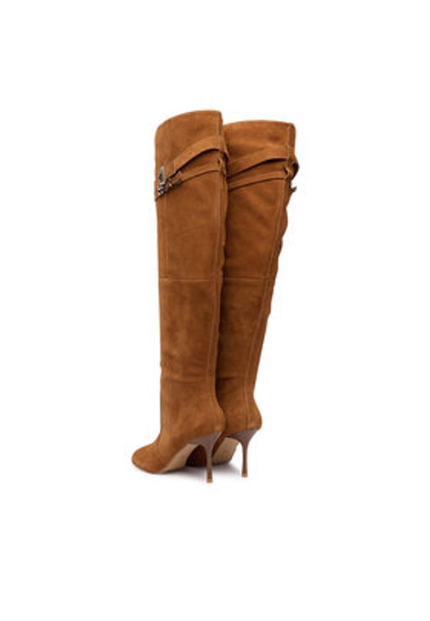 Pinko - PINKO Kozaki Polly 02 SD0281 P002 Brązowy. Kolor: brązowy. Materiał: skóra, zamsz